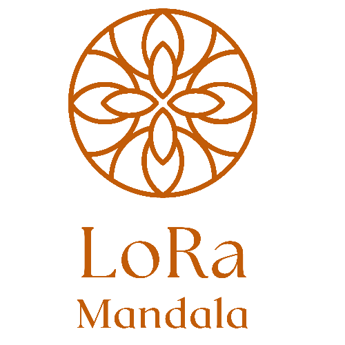 Logo LoRa Mandala oranžne barve